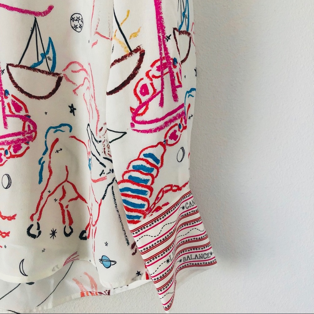 NWT Sézane Ann Astrology Blouse Size 38 - Picture 8 of 12